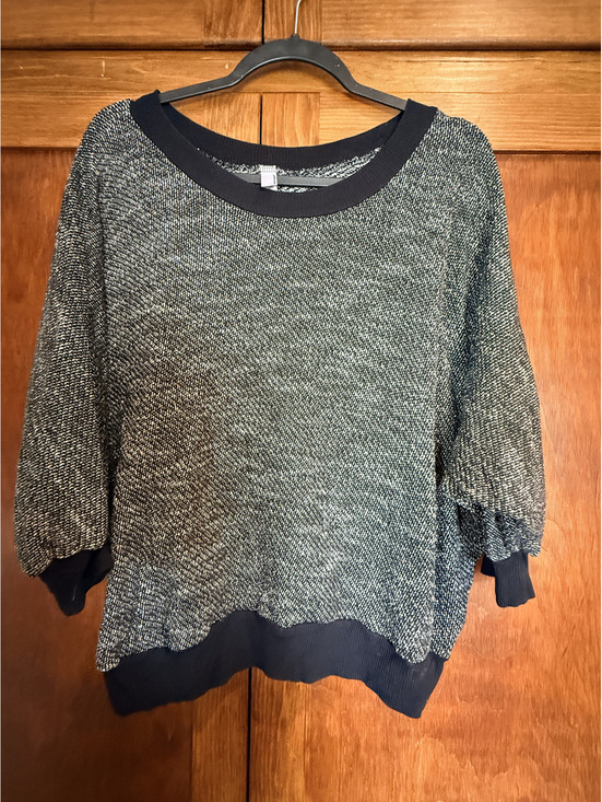 American Apparel Tops - AMERICAN APPAREL Black and White Heathered Knit Sweater Sweatshirt